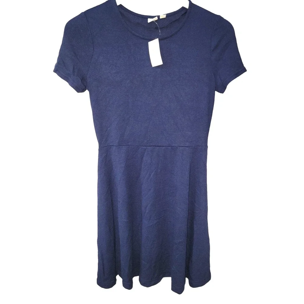 Gap Dress Women's XS‎ Navy Blue Short Sleeve Stretch Size Extra Small NWT